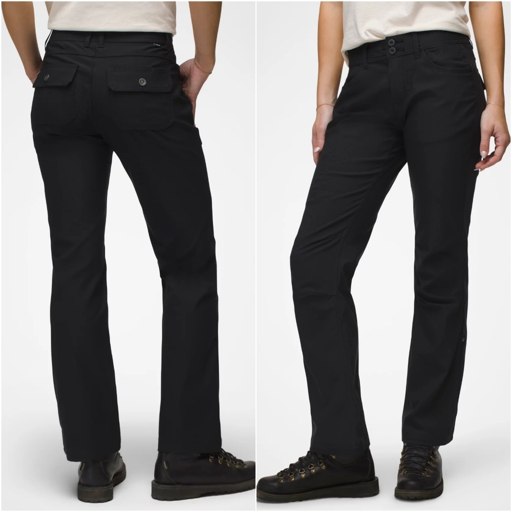 Prana Halle Pant II Convertible Pants Black Coal Size 8